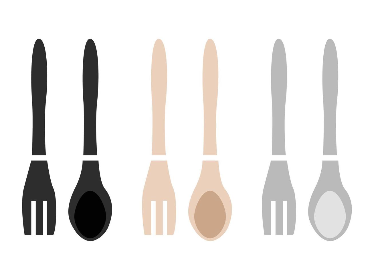 Eating tool, kitchen set vector