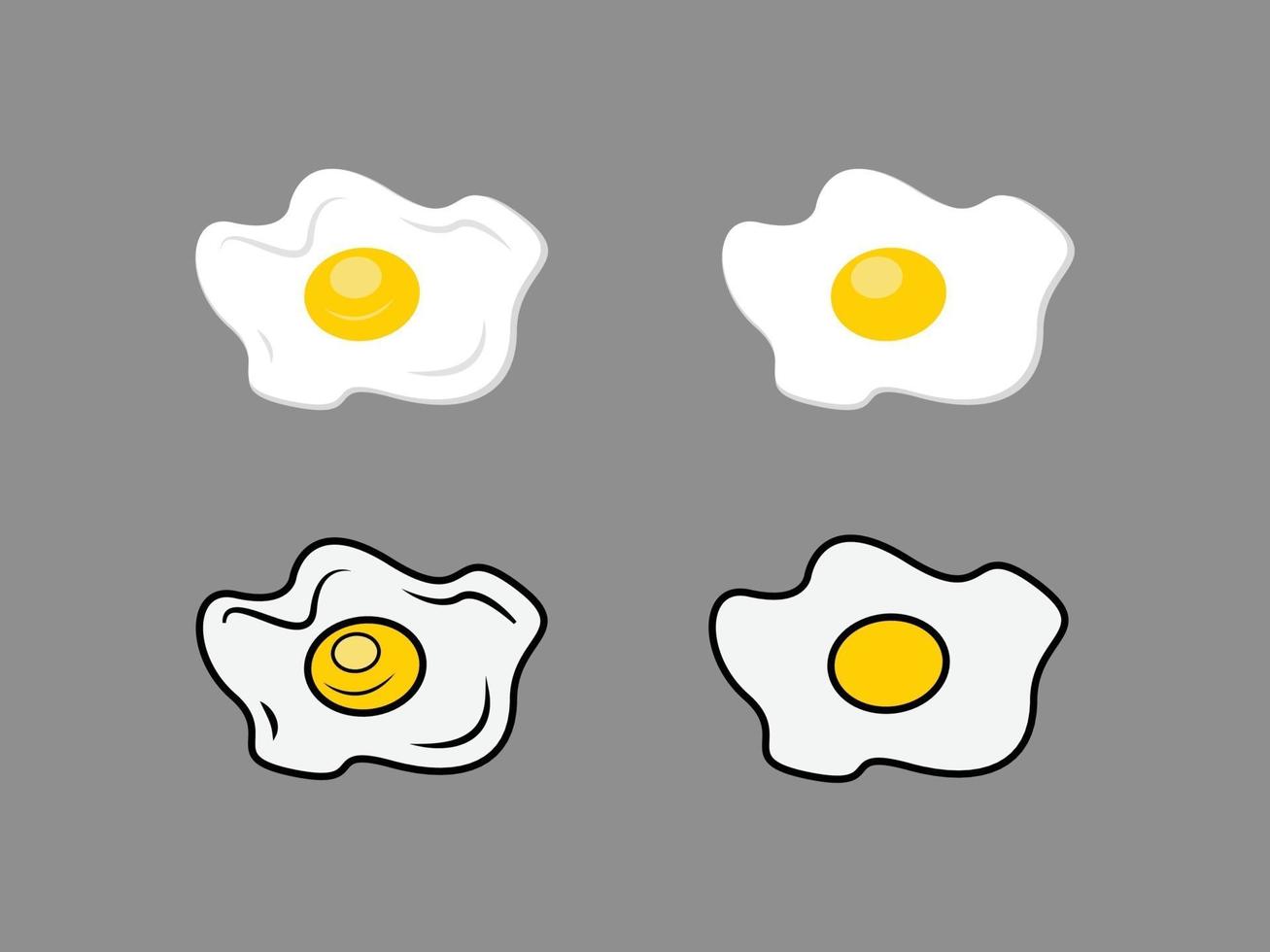 ilustración de huevos fritos vector