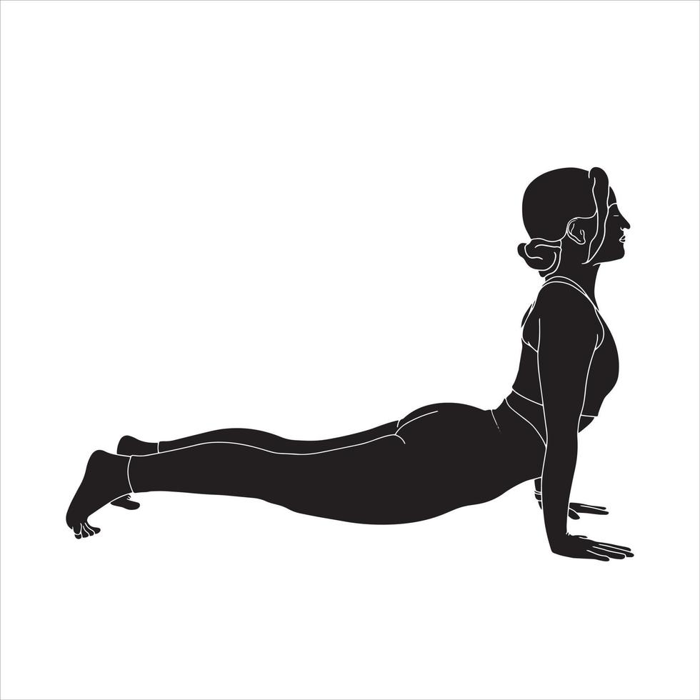 silueta de personaje - personaje en pose de yoga, sillhouette de personaje. vector