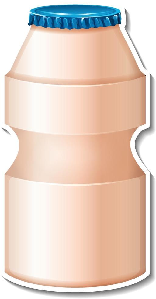 Yogurt bottle sticker on white background vector