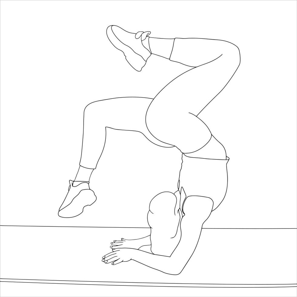 Coloring Pages - character in Yoga pose Vector character illustration.