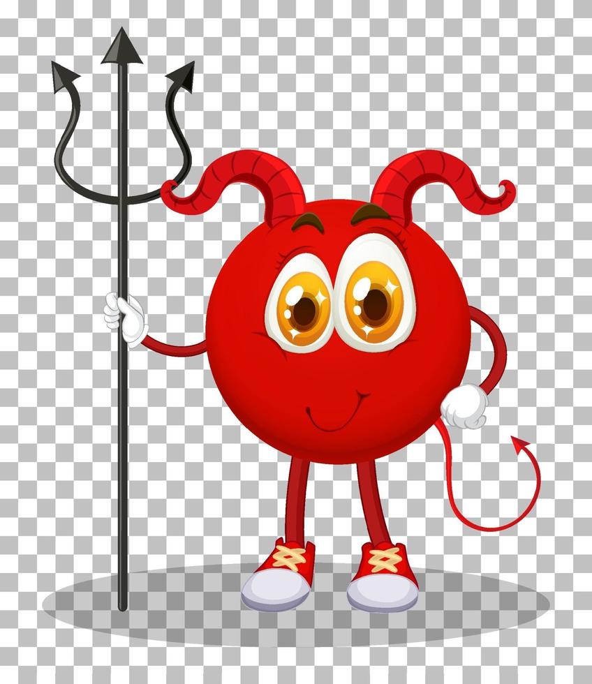 personaje de diablo rojo con expresión facial vector