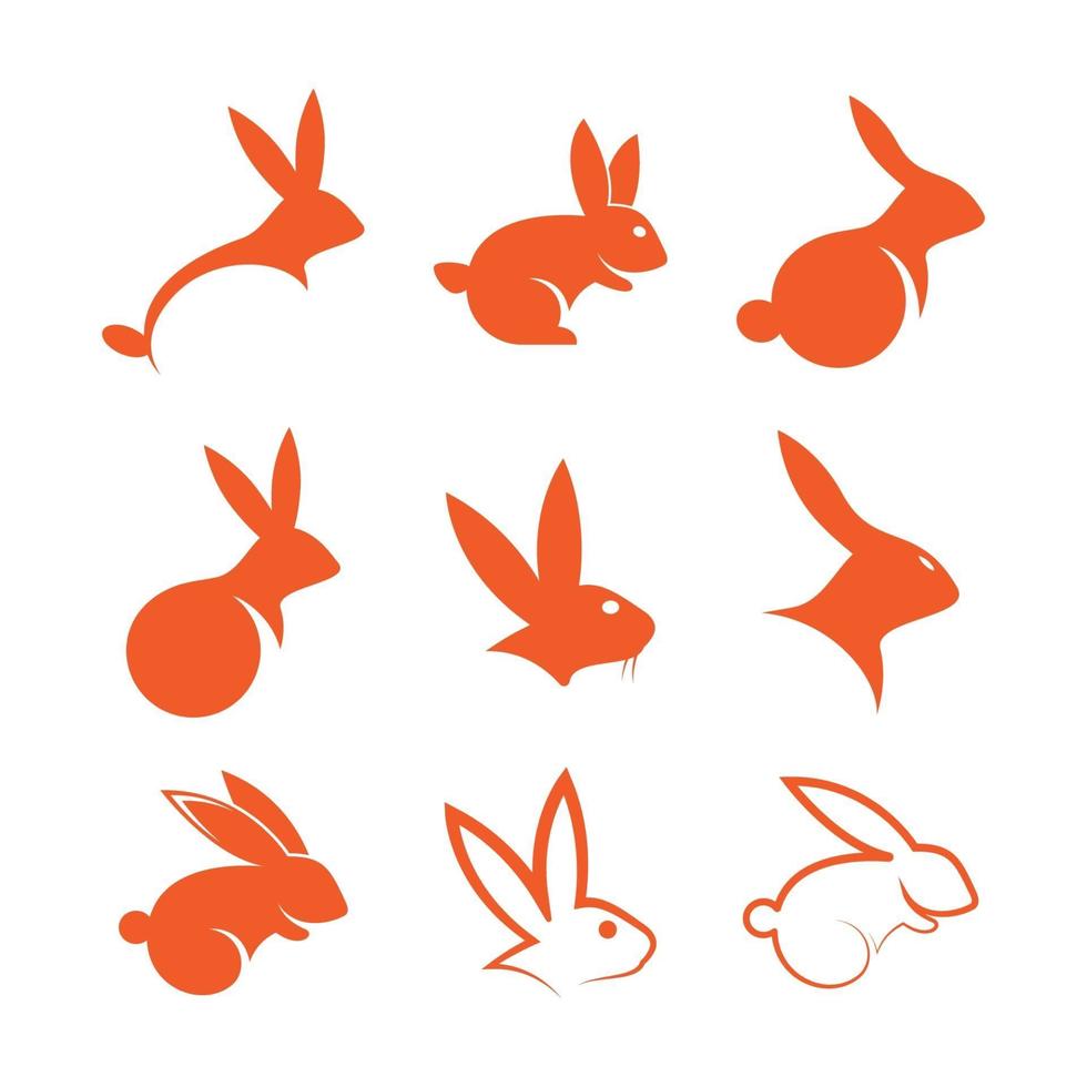 Ilustración de imágenes de logo de conejo vector