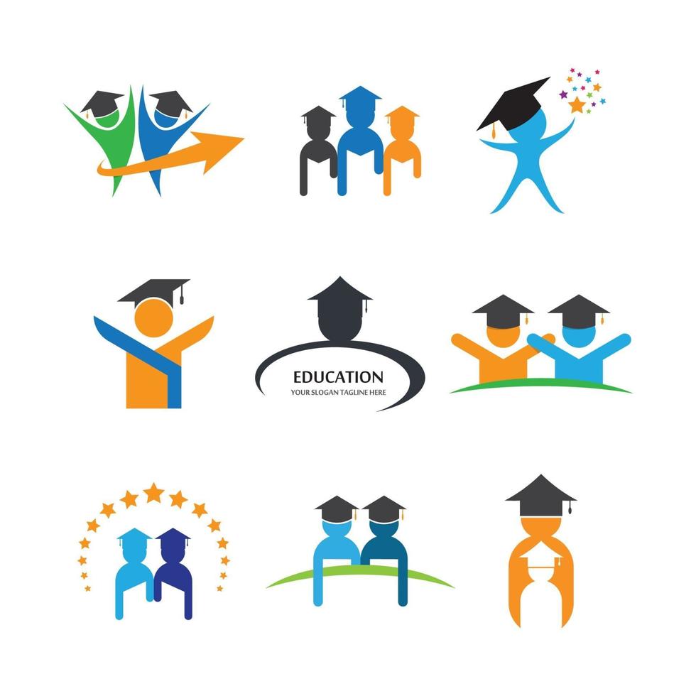 Education logo design vector