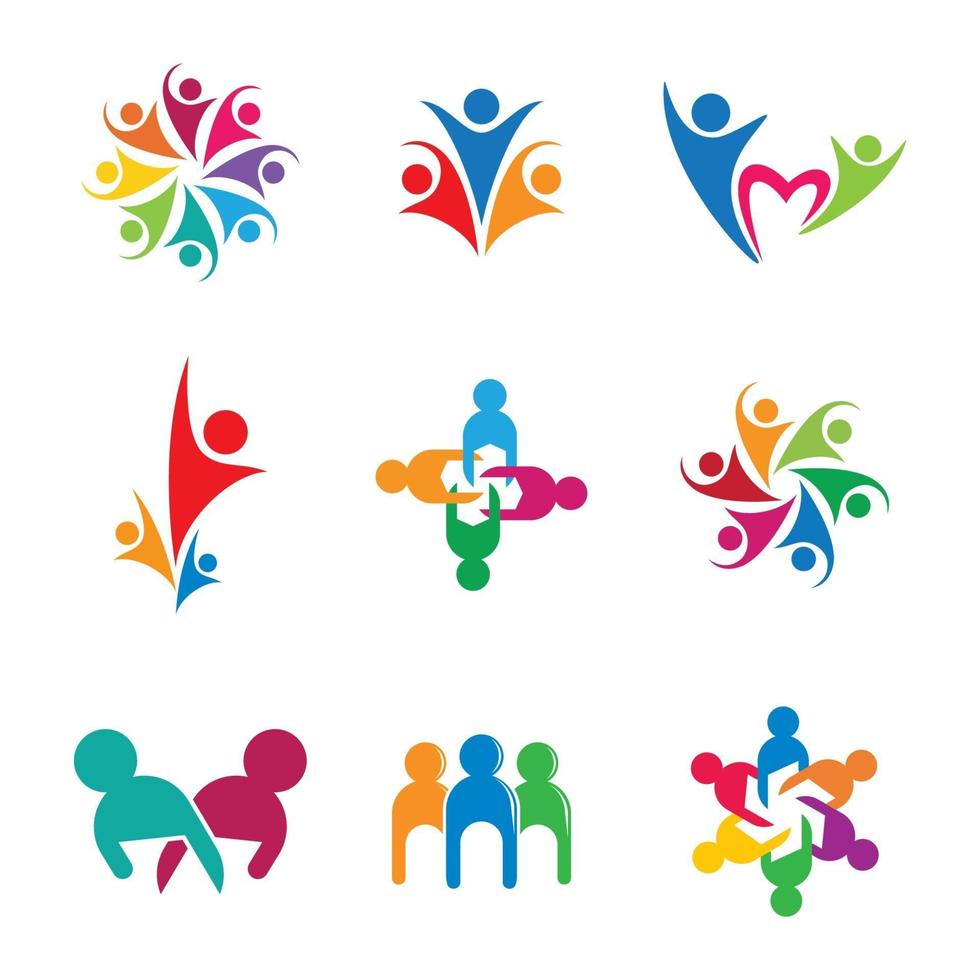 Community care logo images design vector