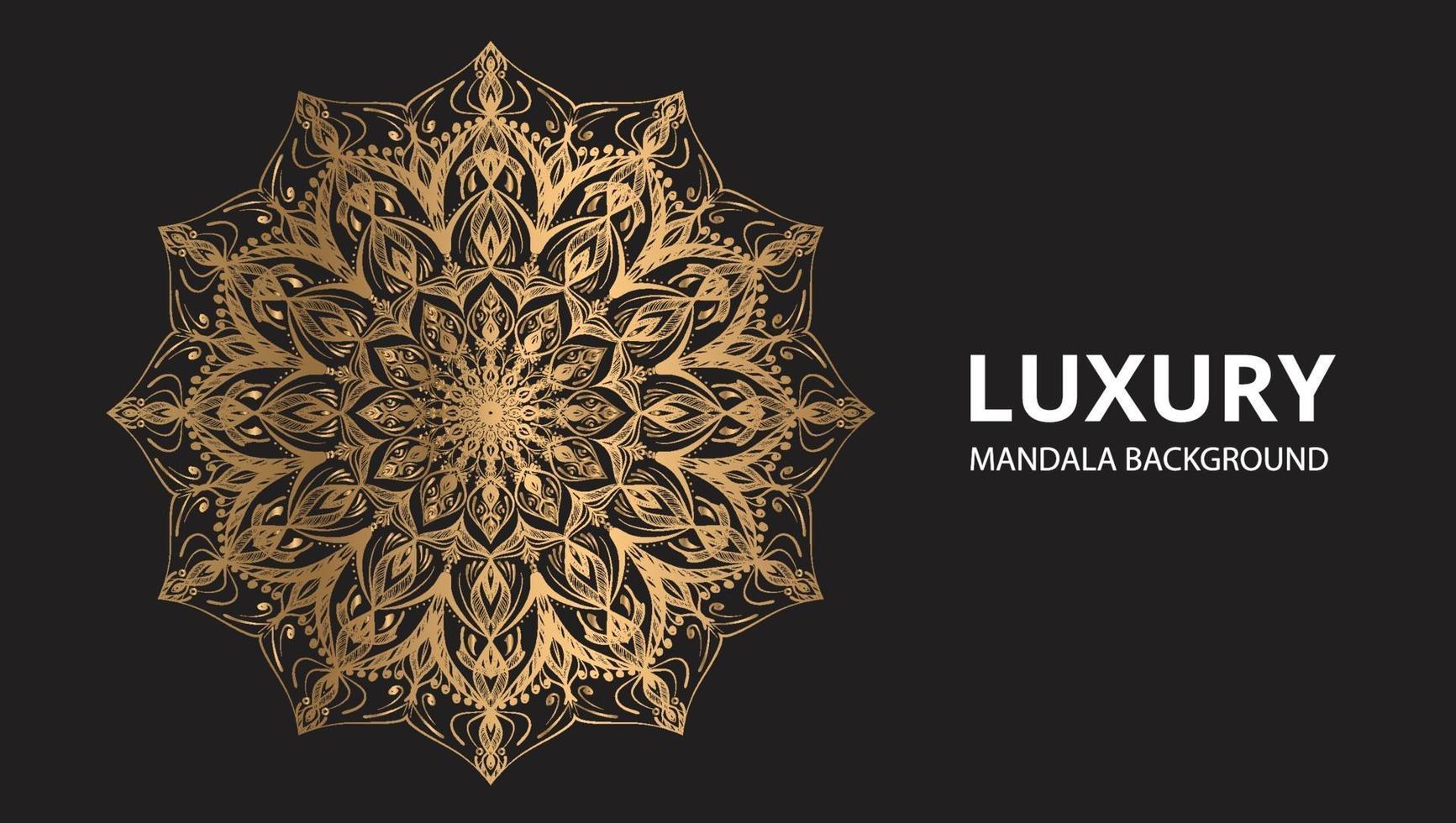 Mandala design mandala vector round luxury design golden brush text.