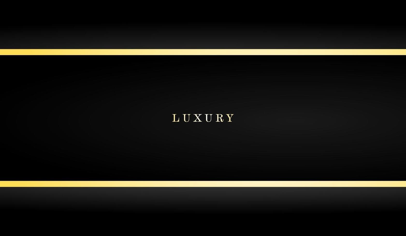 Luxury Black Horizontal Center Golden Lines Background vector