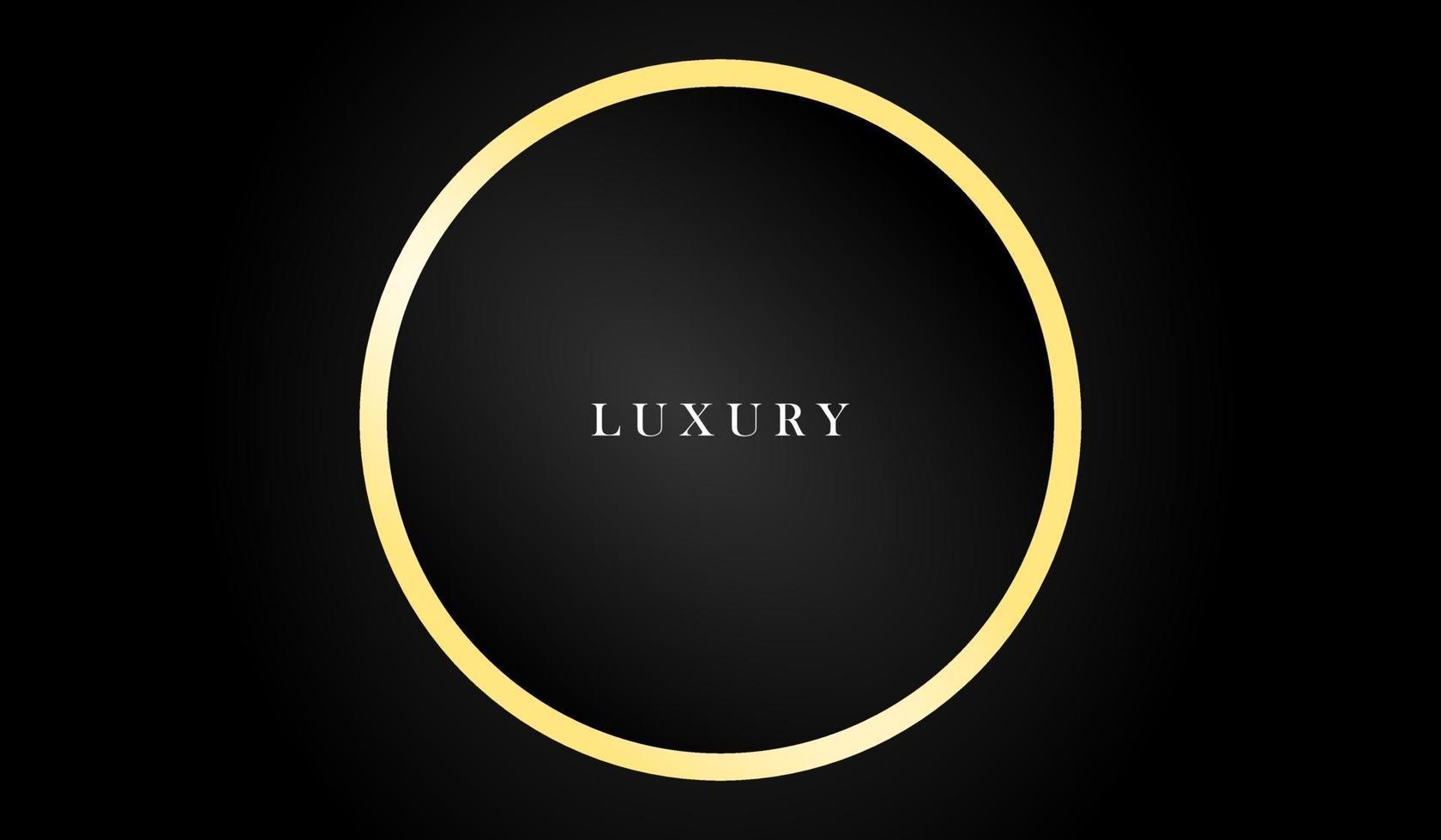 Luxury Black Circle Golden Line Template vector