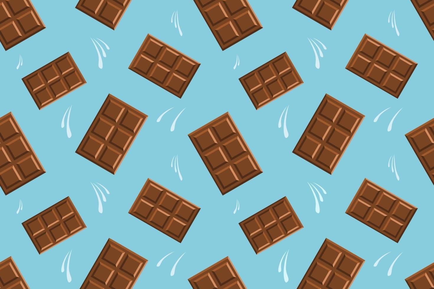 Chocolate Milk Flat Seamless Pattern Design vector