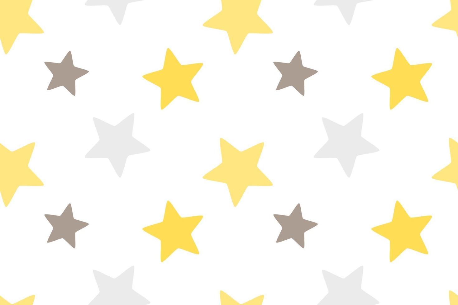 Cute Star Seamless Pattern Design vector