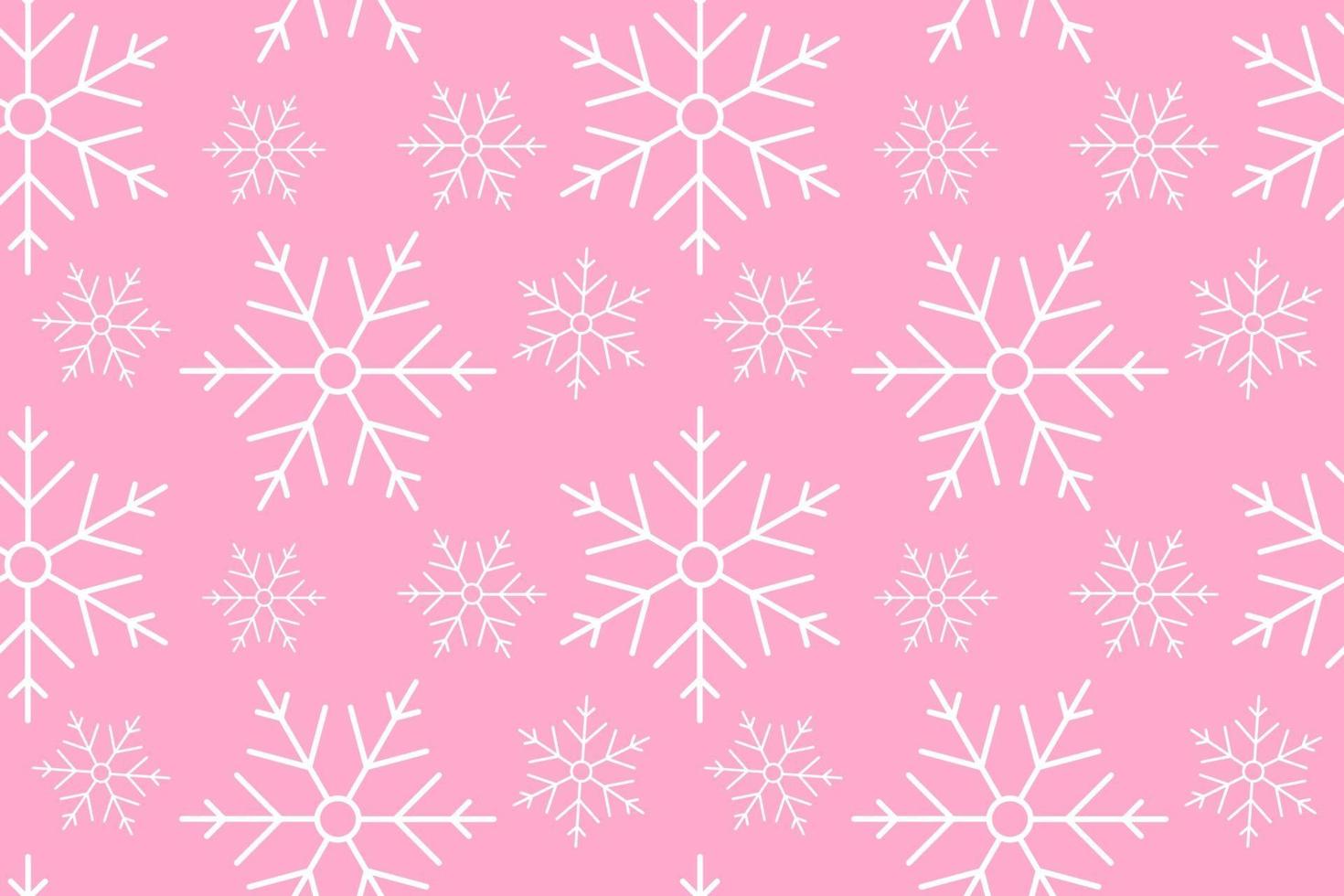 Abstract Snowflake Seamless Pattern Design vector