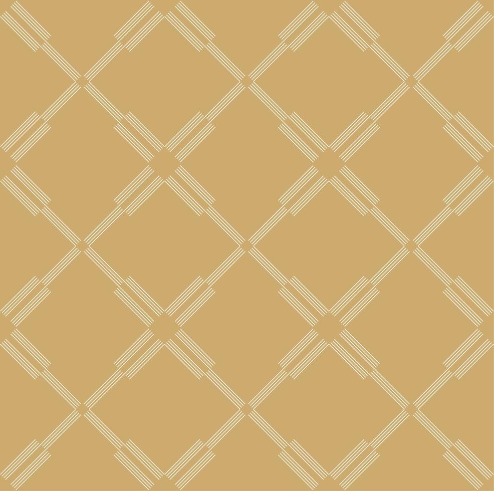 Geometric line minimal flowers gold luxury color seamless pattern vector
