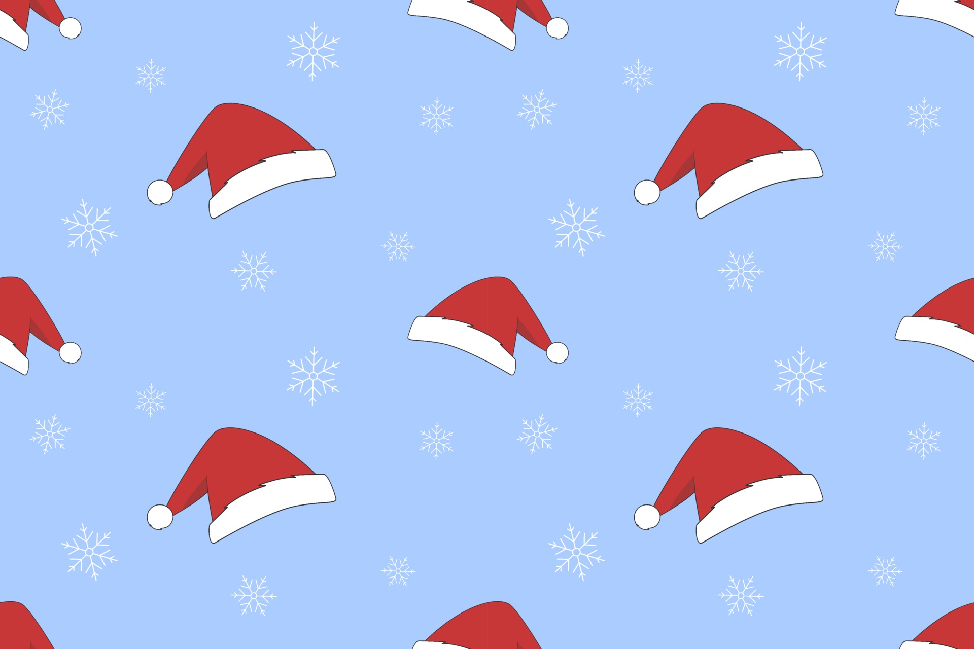 Santa Hat Christmas Seamless Pattern 3333655 Vector Art at Vecteezy