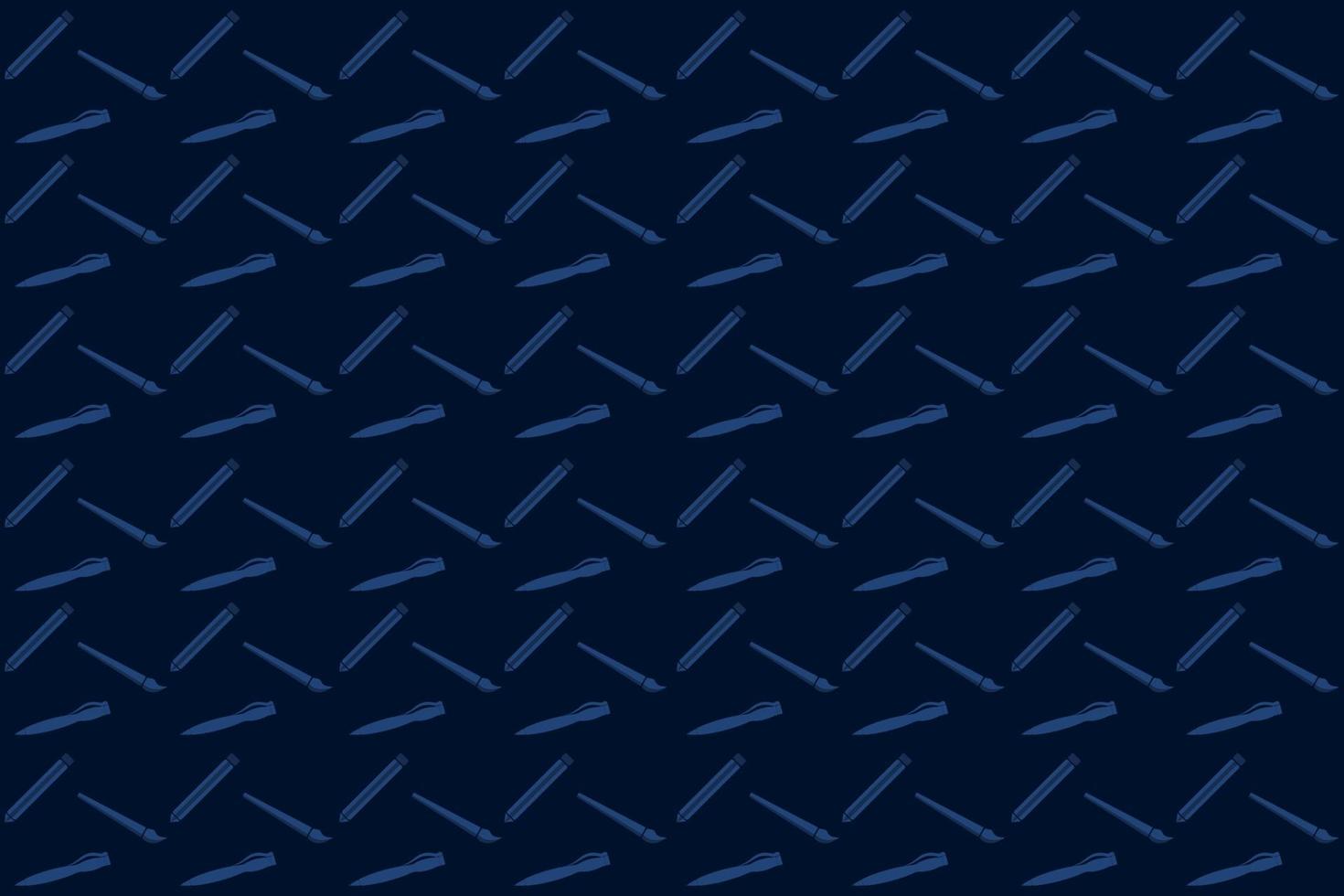 Dark Blue Pattern of Three Pens vector