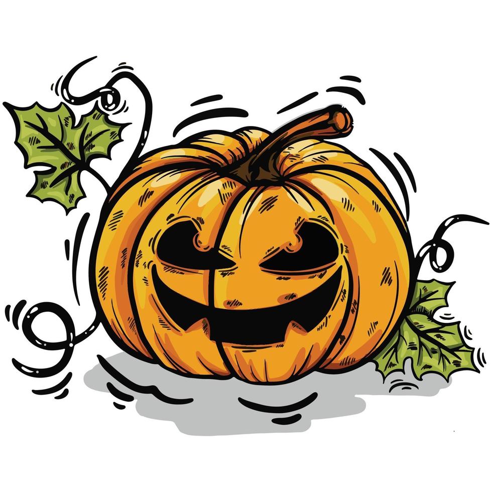 halloween pumpkin hand drawn vector illustration