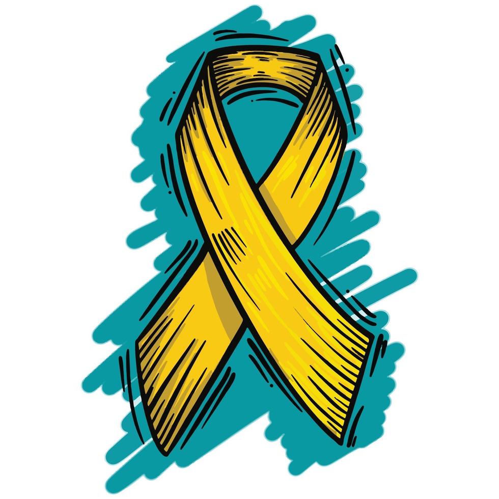 awareness ribbon vector illustration for suicide prevention day