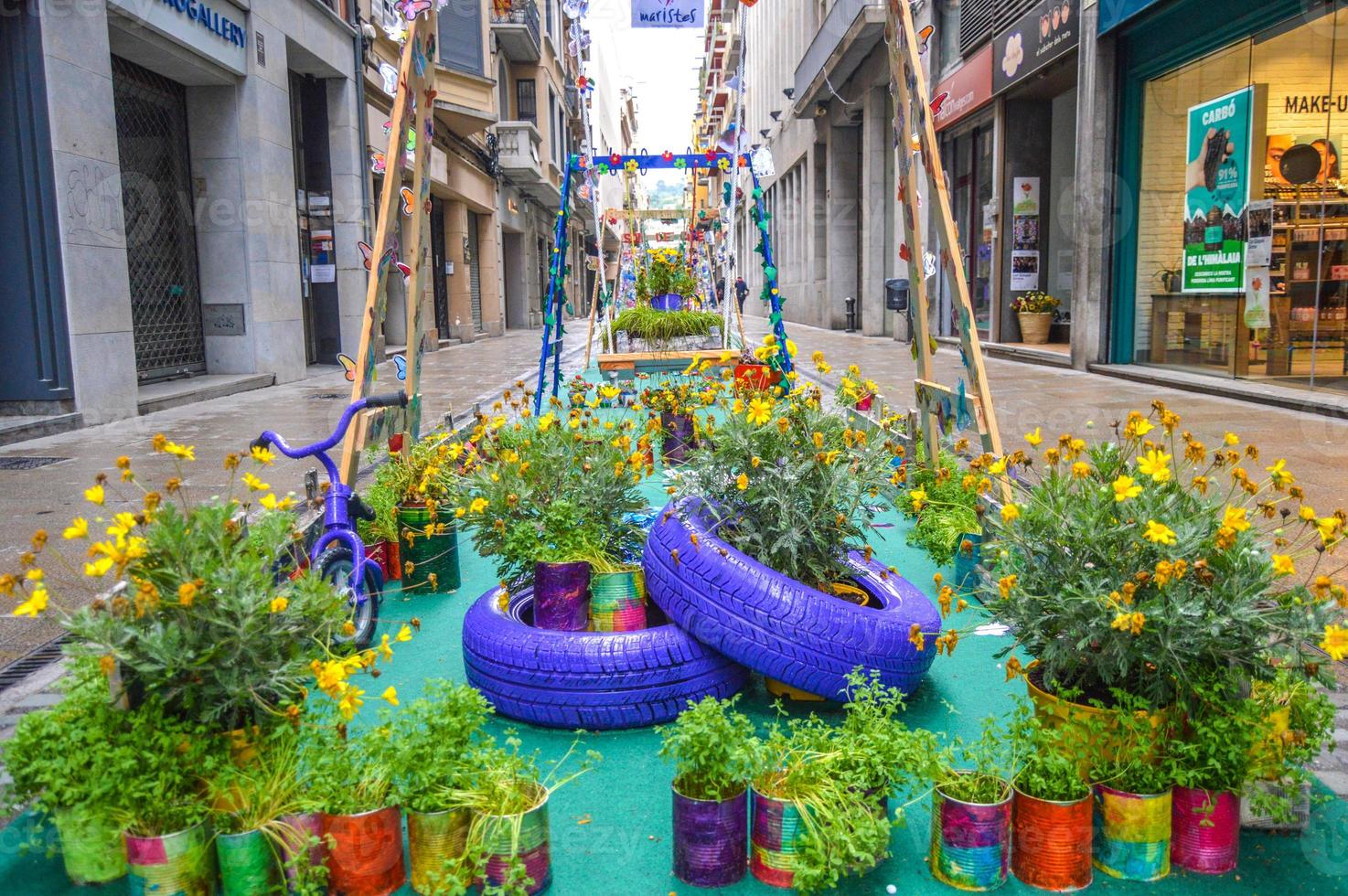 festival de las flores en girona temps de flors, españa. 2018 foto