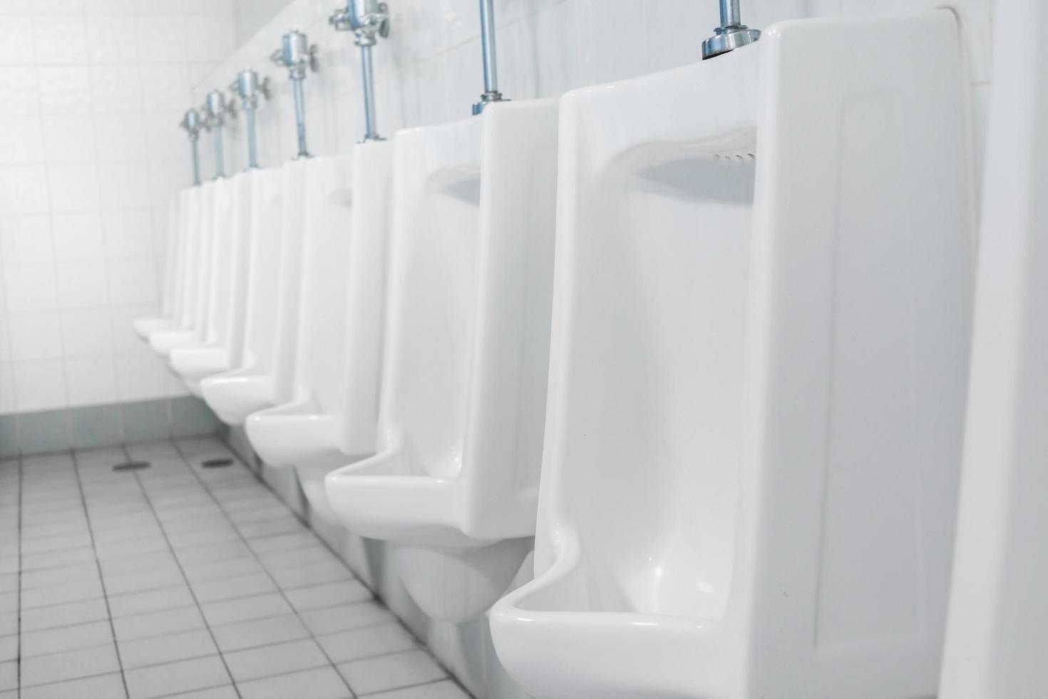 Public toilet and Bathroom interior with wash basin and toilet room. photo