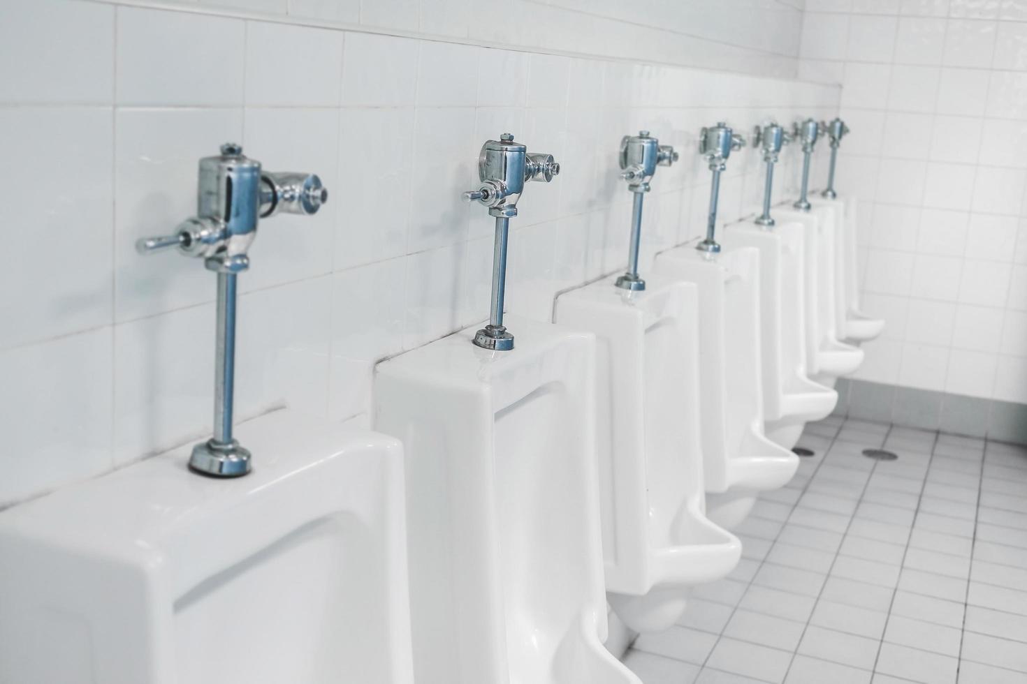 Public toilet and Bathroom interior with wash basin and toilet room. photo