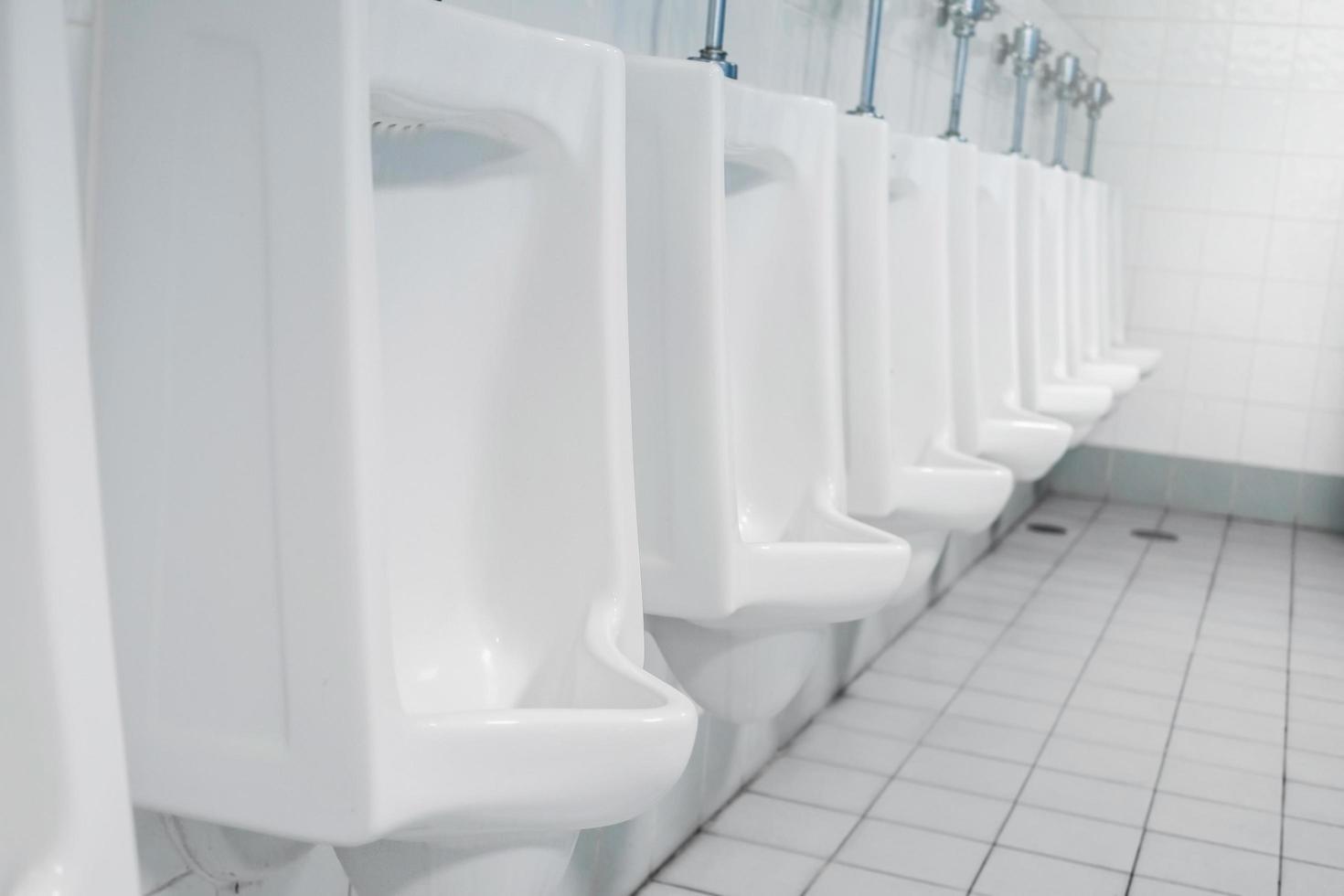 Public toilet and Bathroom interior with wash basin and toilet room. photo