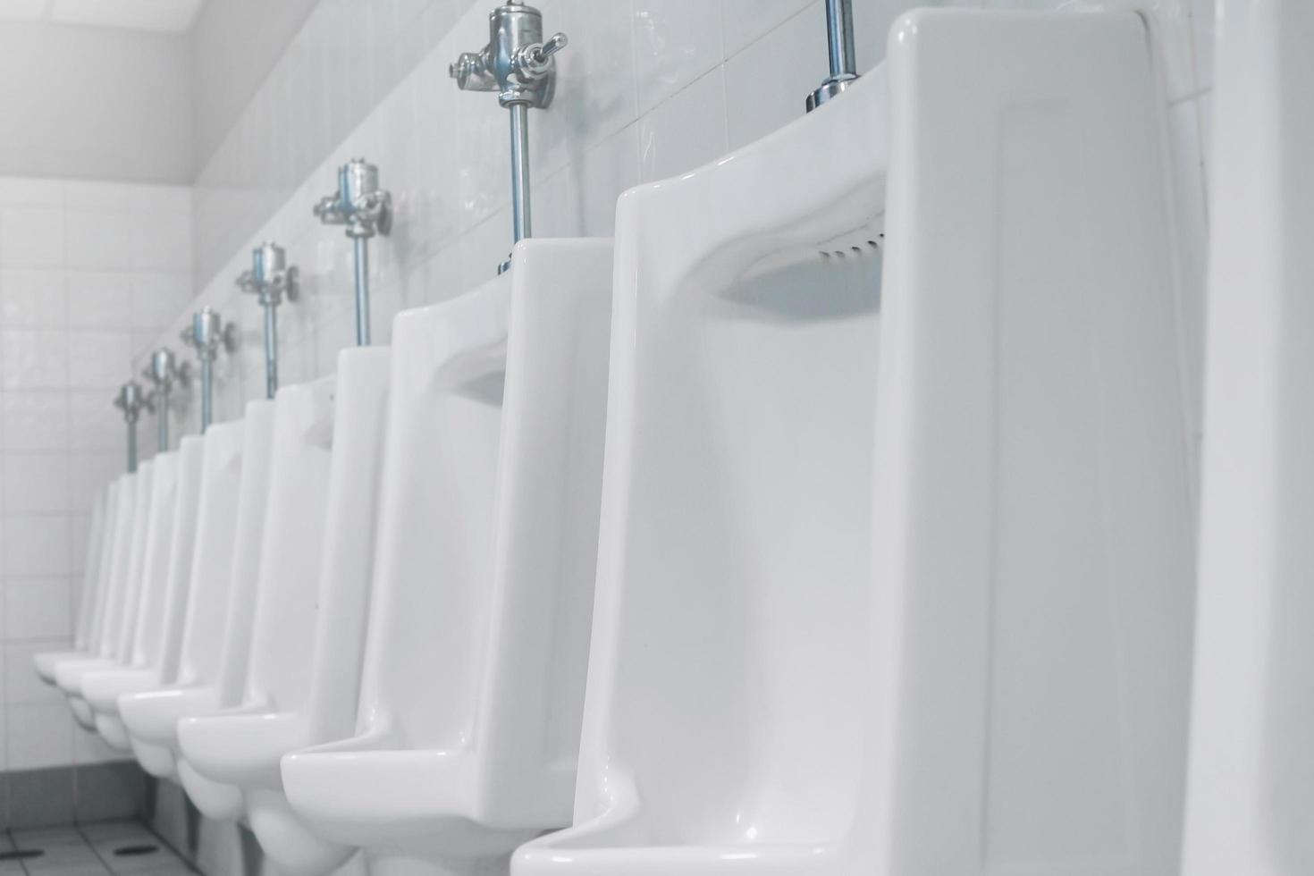 Public toilet and Bathroom interior with wash basin and toilet room. photo