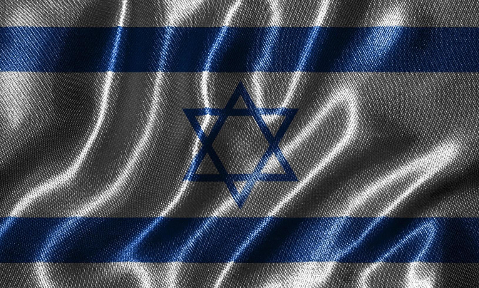 Wallpaper by Israel flag and waving flag by fabric. photo