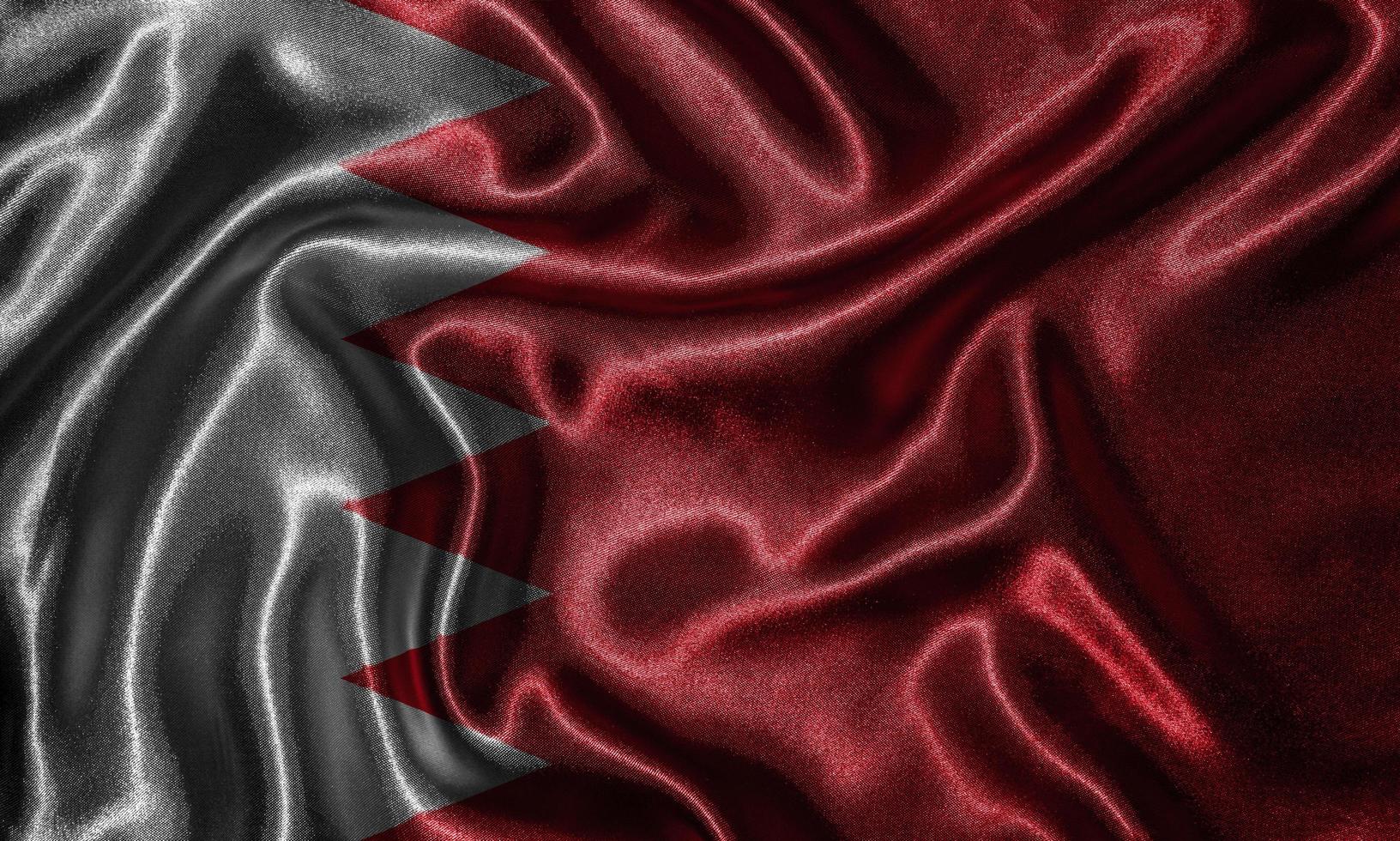 Wallpaper by Bahrain flag and waving flag by fabric. photo