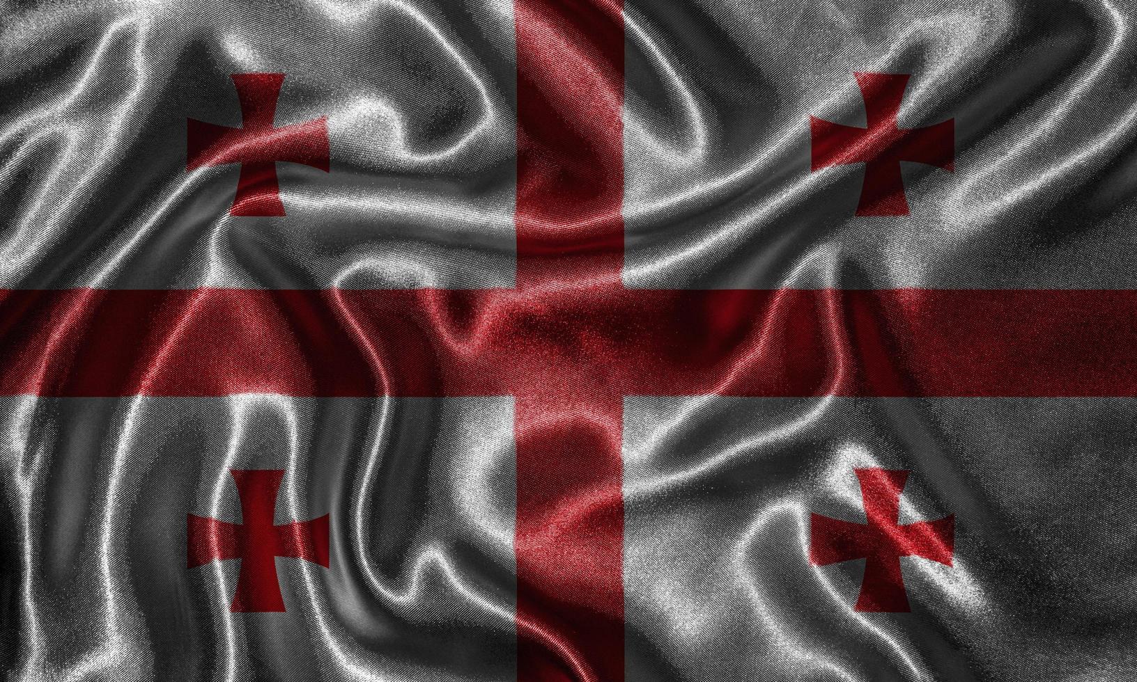 Wallpaper by Georgia flag and waving flag by fabric. photo