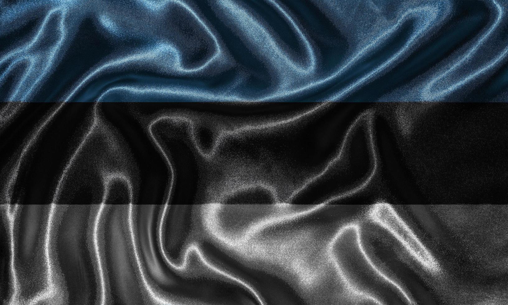 Wallpaper by Estonia flag and waving flag by fabric. photo