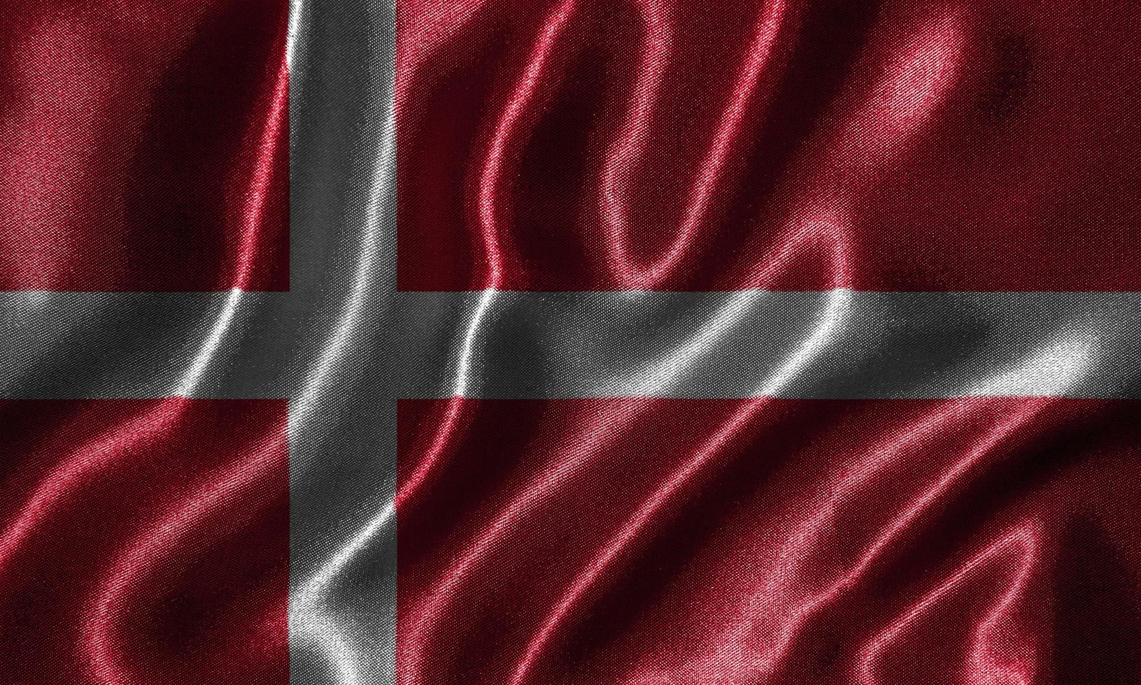 Wallpaper by Denmark flag and waving flag by fabric. photo