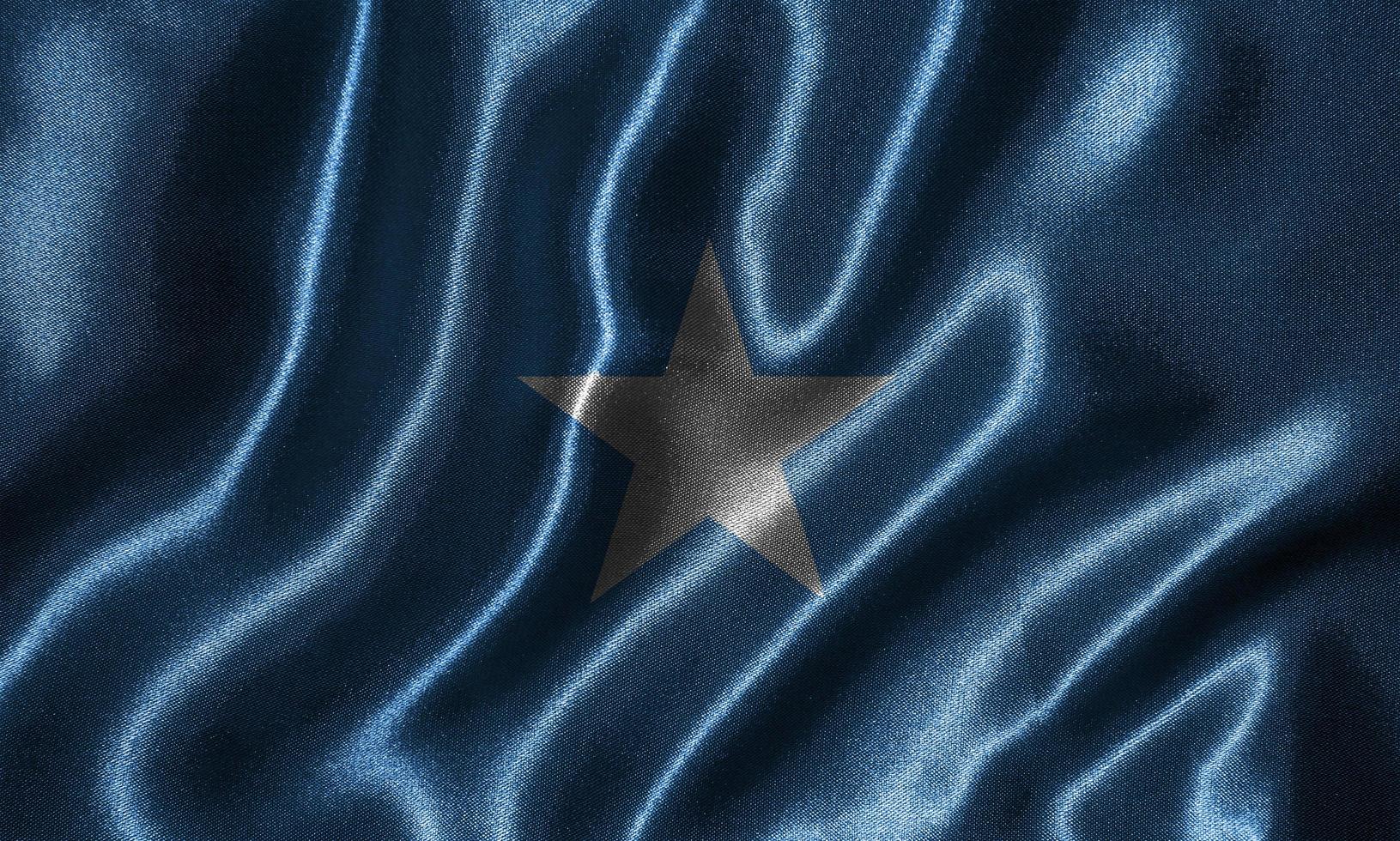 Wallpaper by Somalia flag and waving flag by fabric. photo