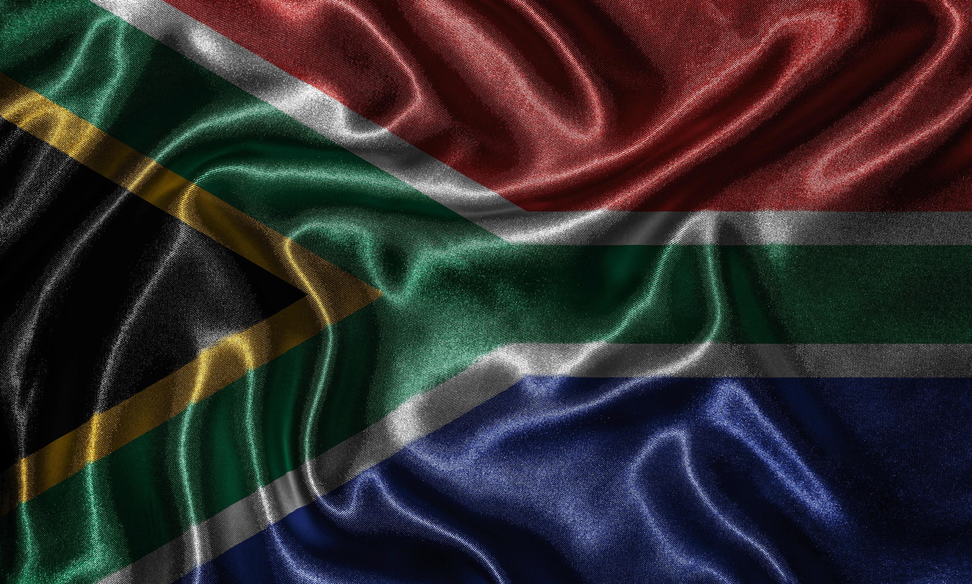 Wallpaper by South Africa flag and waving flag by fabric. 3334773 Stock  Photo at Vecteezy