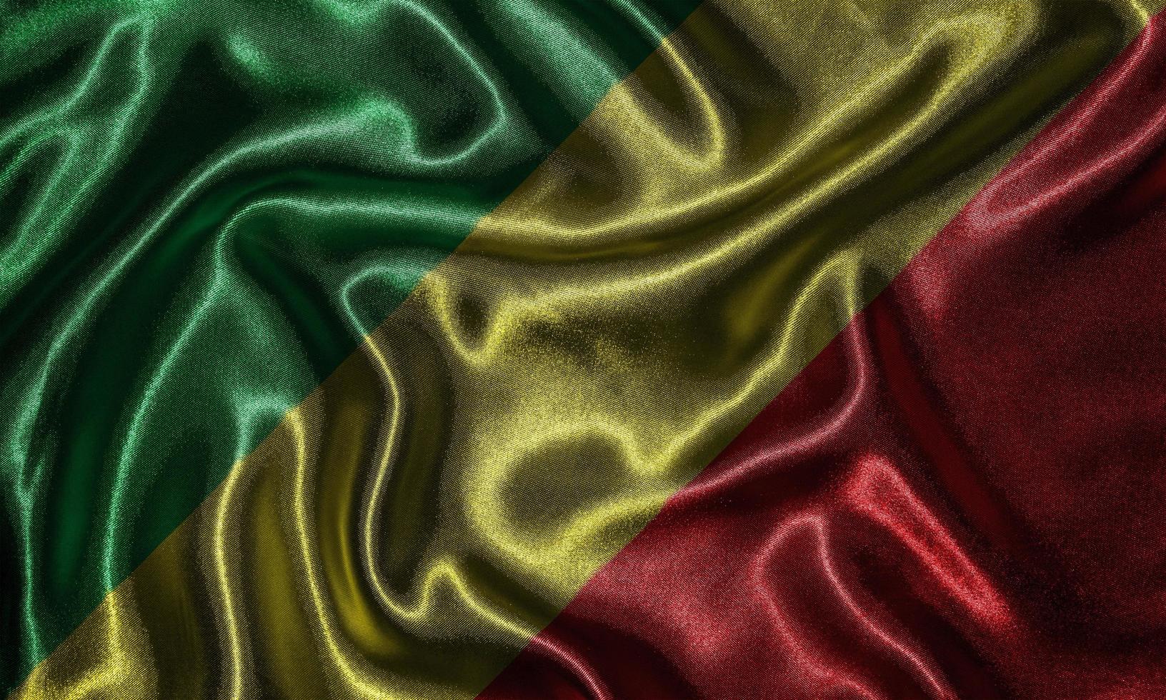 Wallpaper by Republic of Congo flag and waving flag by fabric. photo