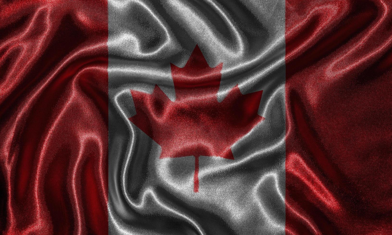 Wallpaper by Canada flag and waving flag by fabric. photo