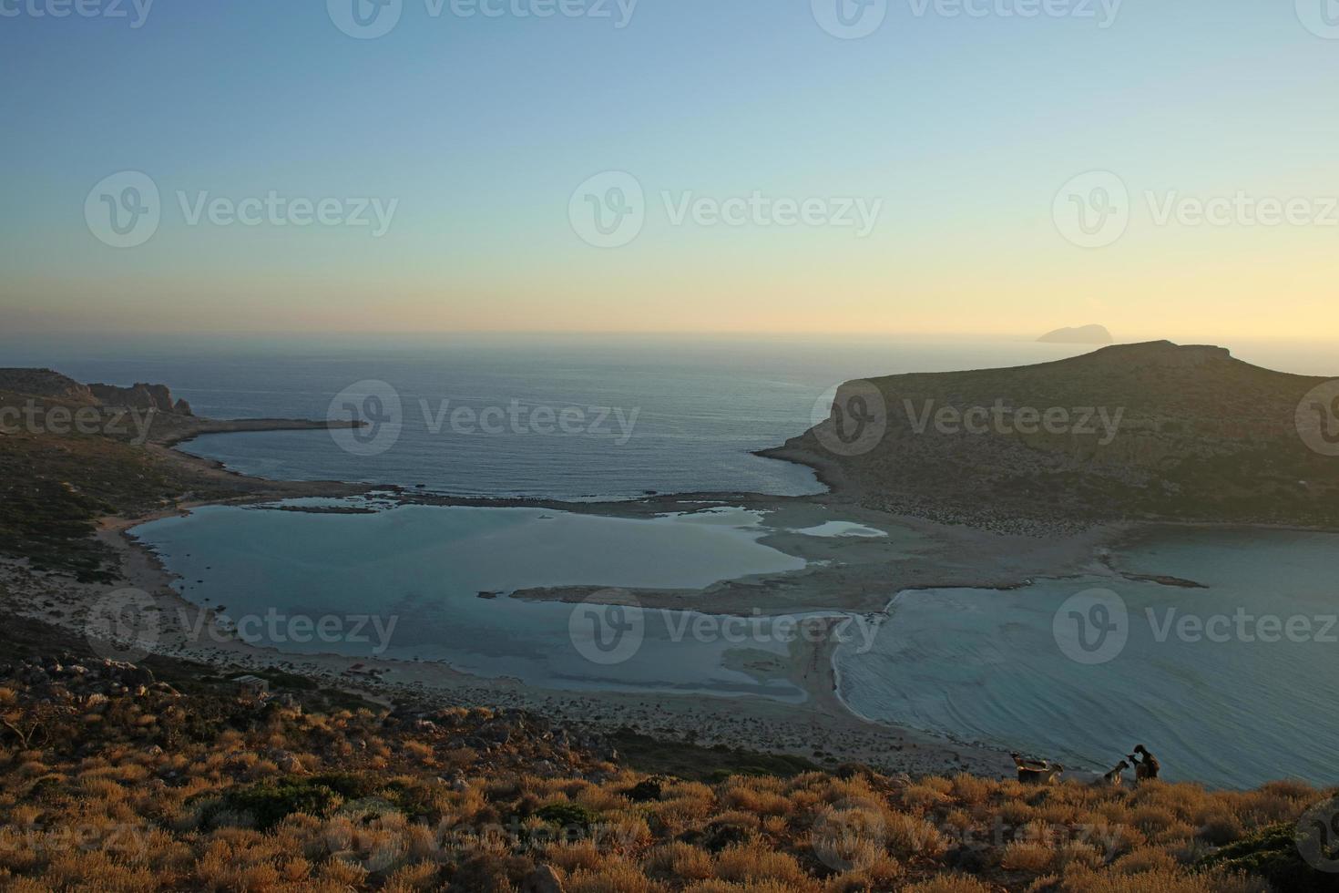 Balos beach sunshine lagoon crete island summer 2020 covid-19 holidays photo