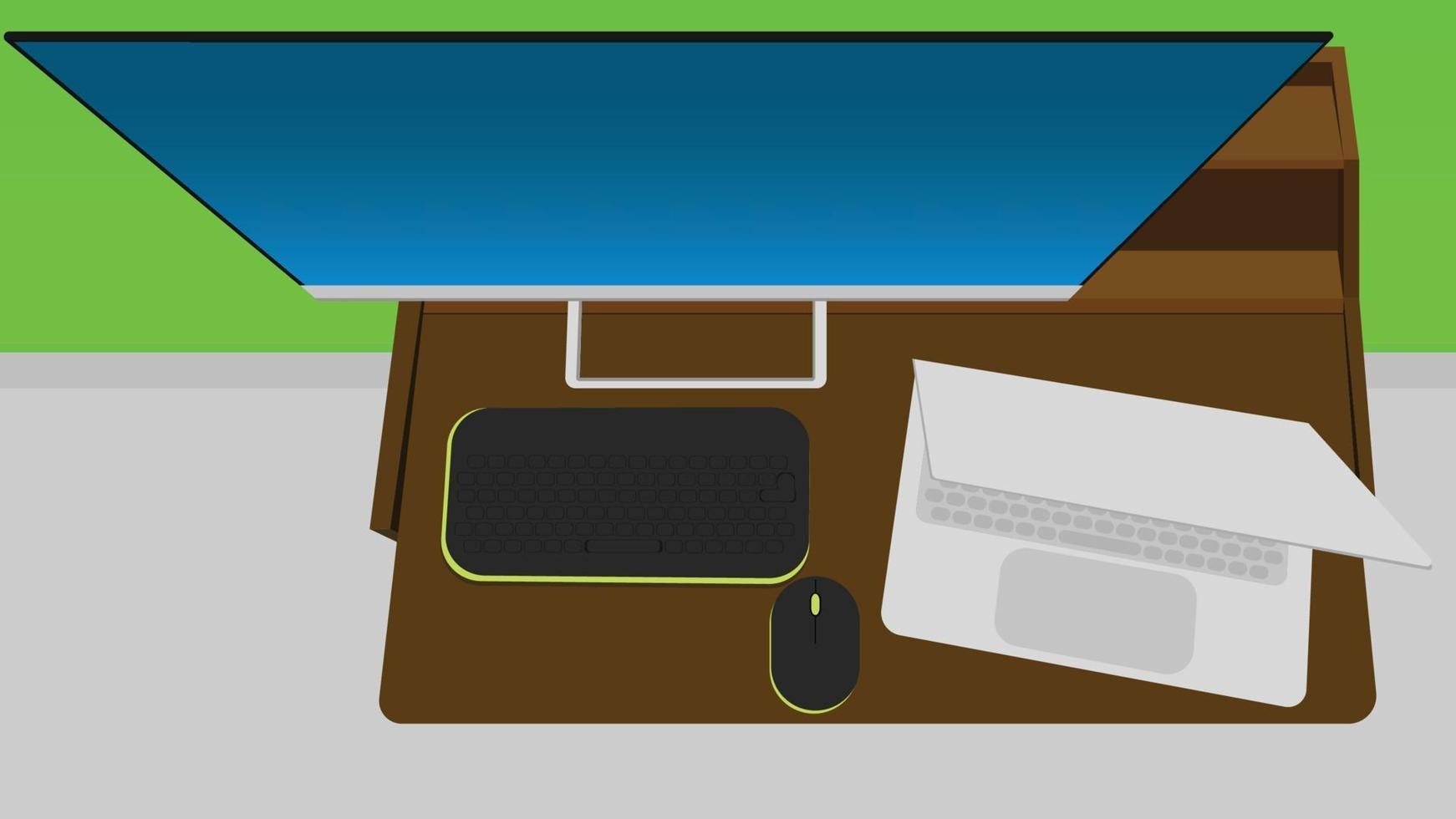 Desktop laptop gadgets vector