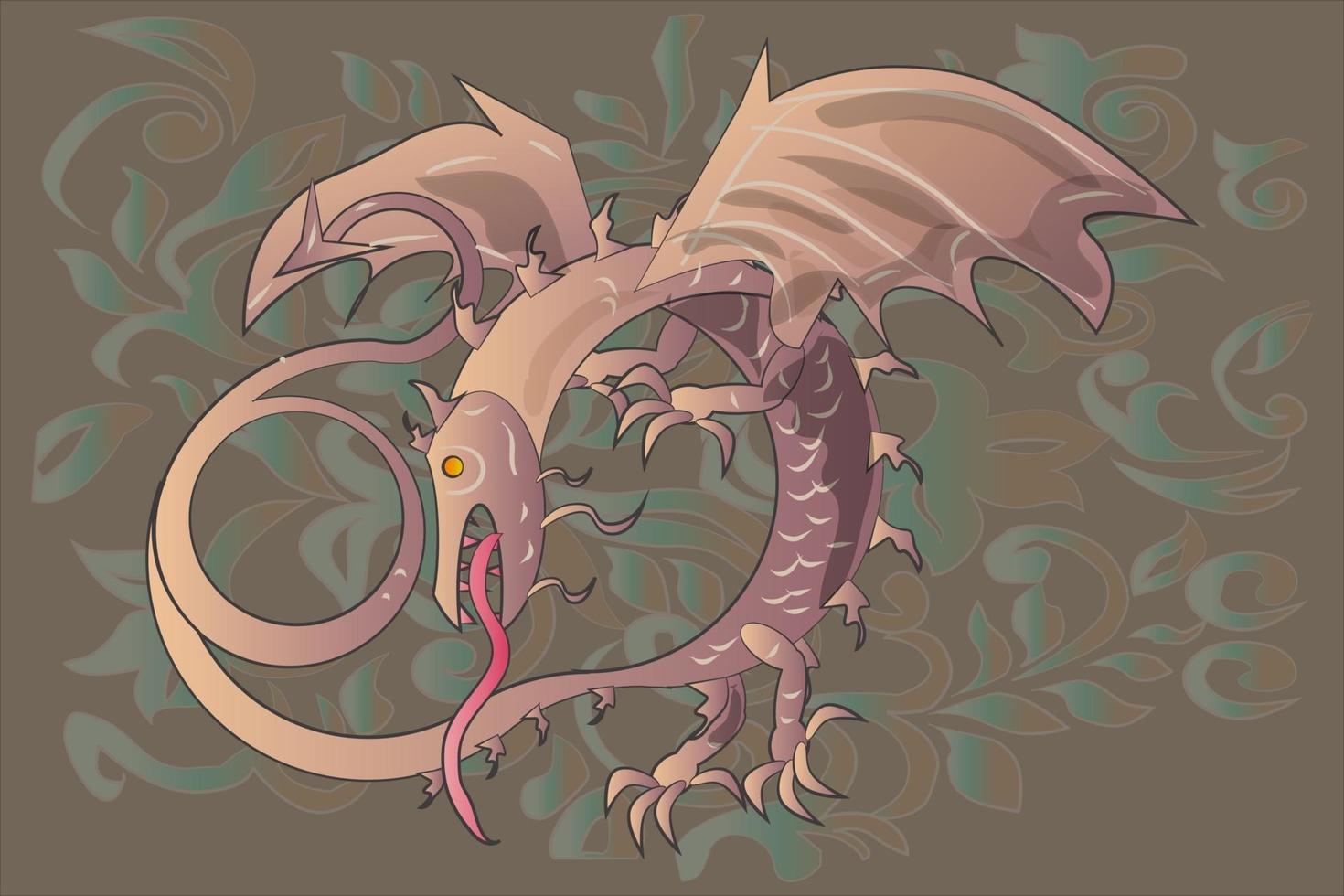 dragón de cuento de hadas vector