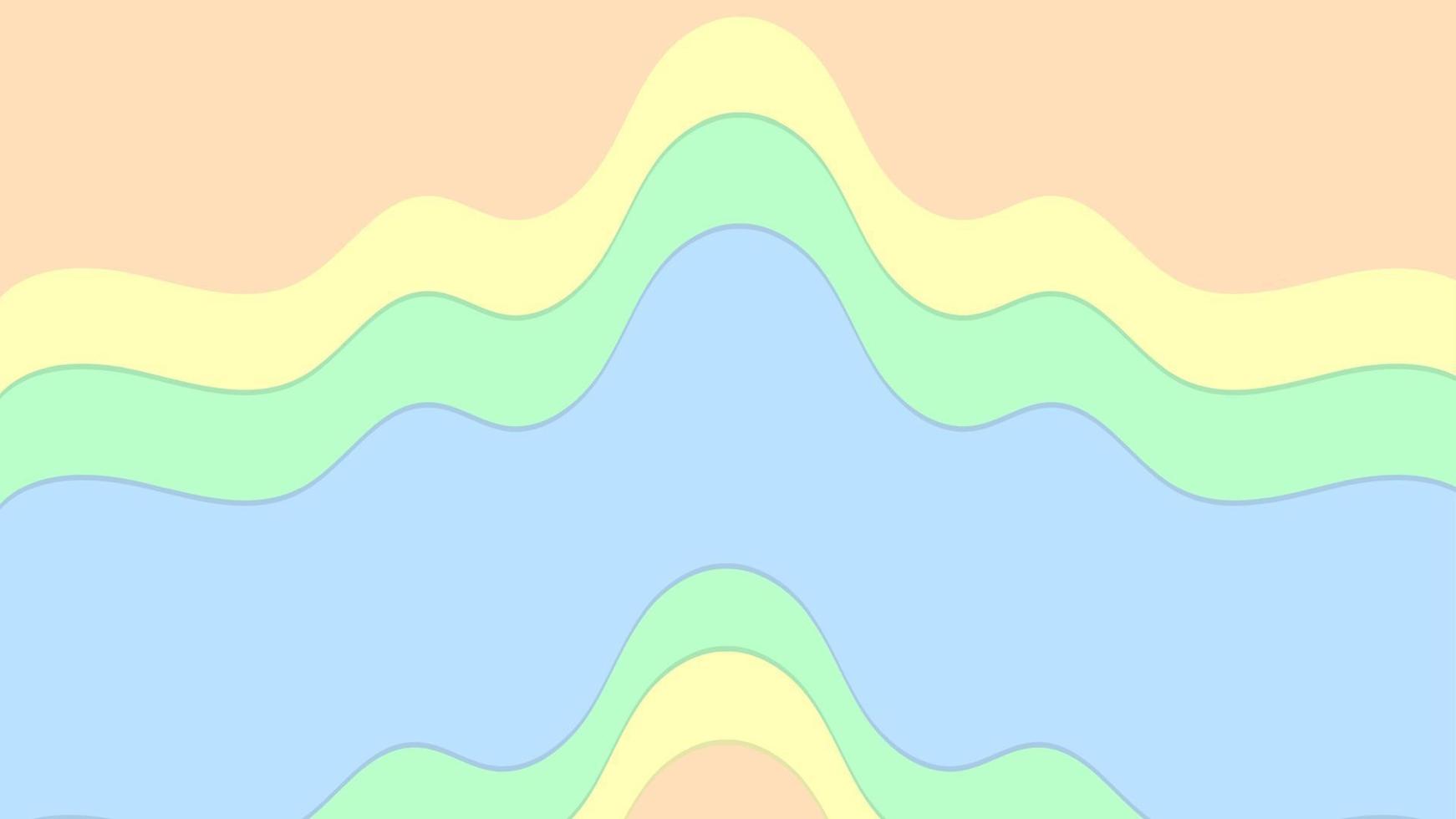 Pastel colour shape abstract background with blue green yellow vector