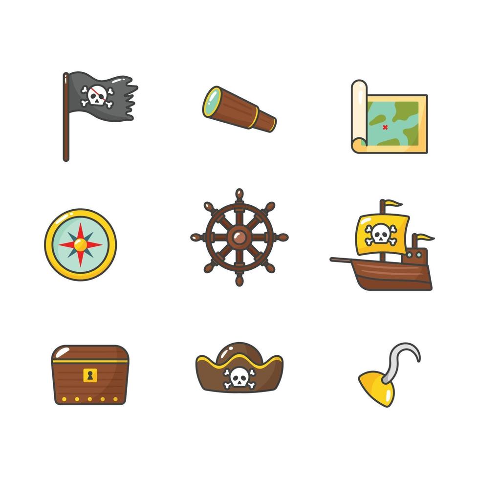 Pirate Icons Collection vector