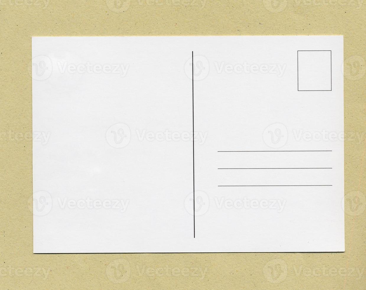 tarjeta postal en blanco con espacio de copia foto