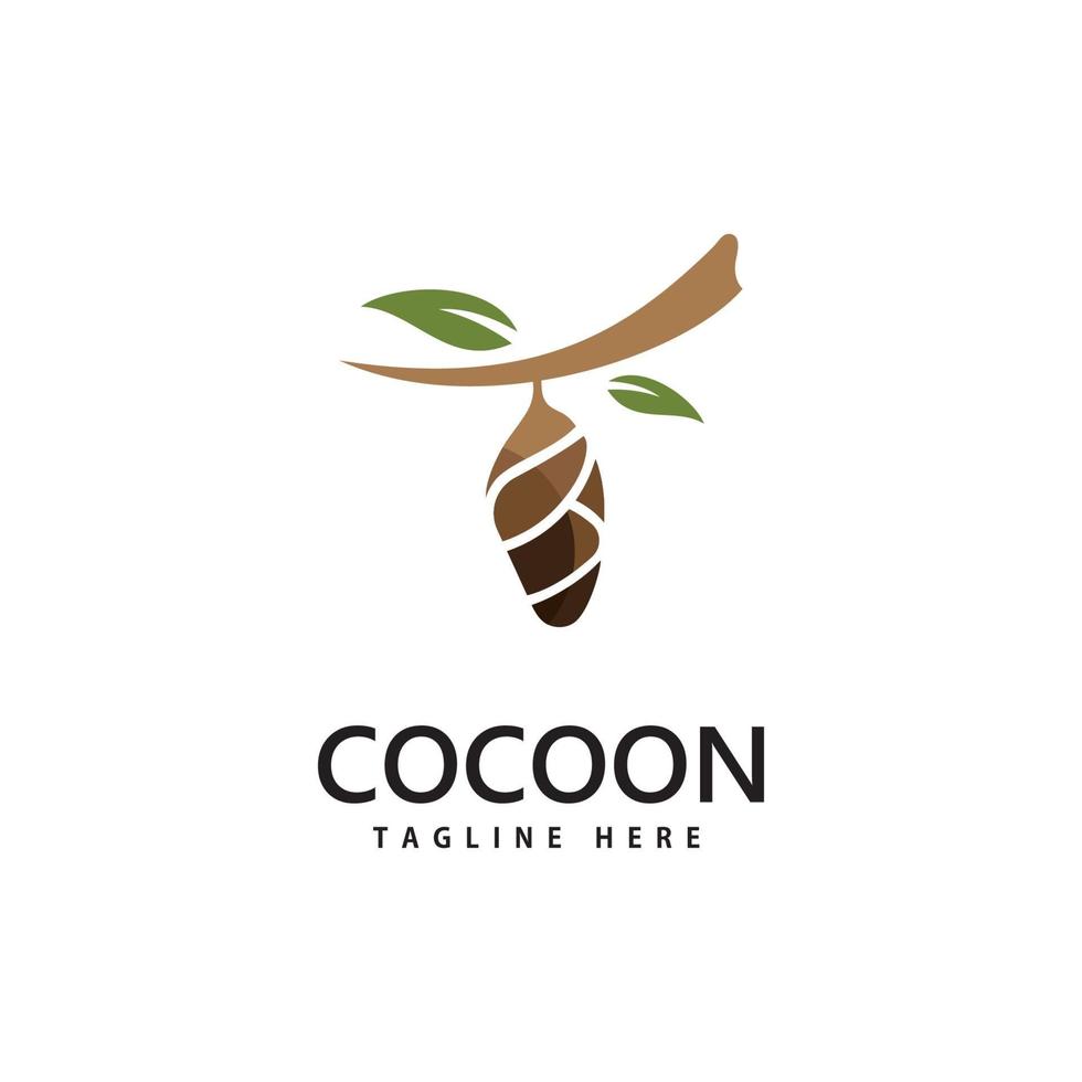 Cocoon logo vector icon illustration template design