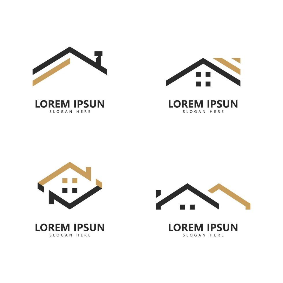 diseño de plantilla de vector de icono de logotipo de bienes raíces de hogar