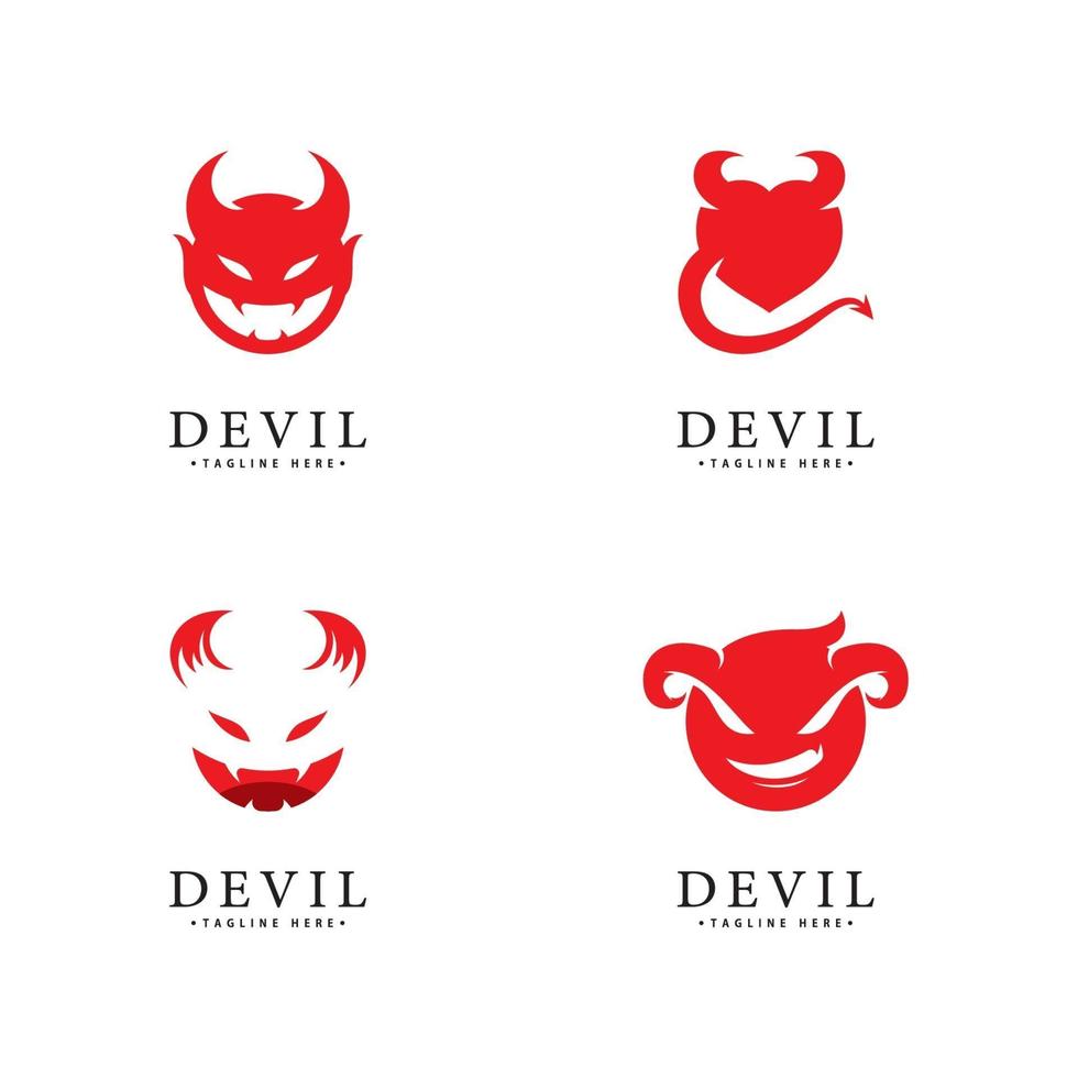 Red Devil logo vector icon template