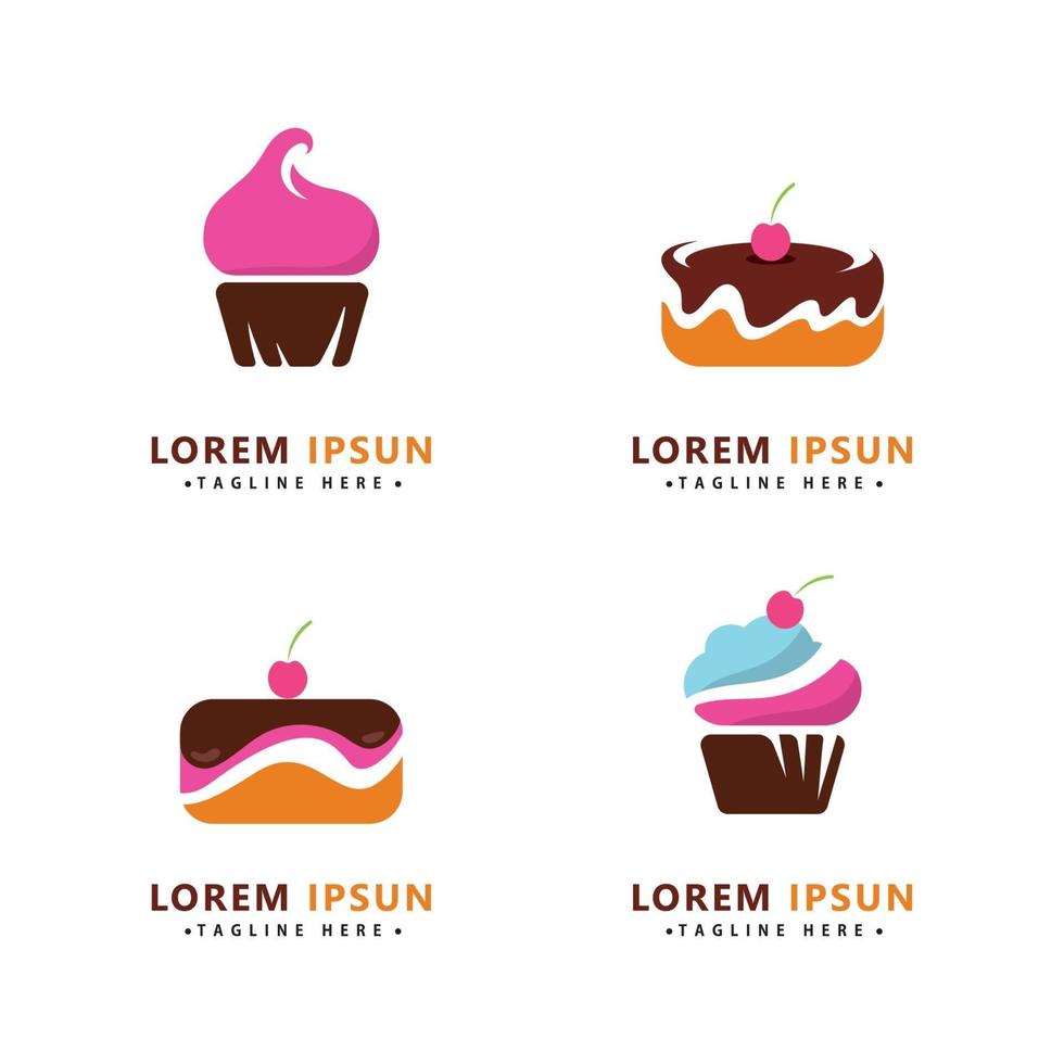 Cake icon vector design template