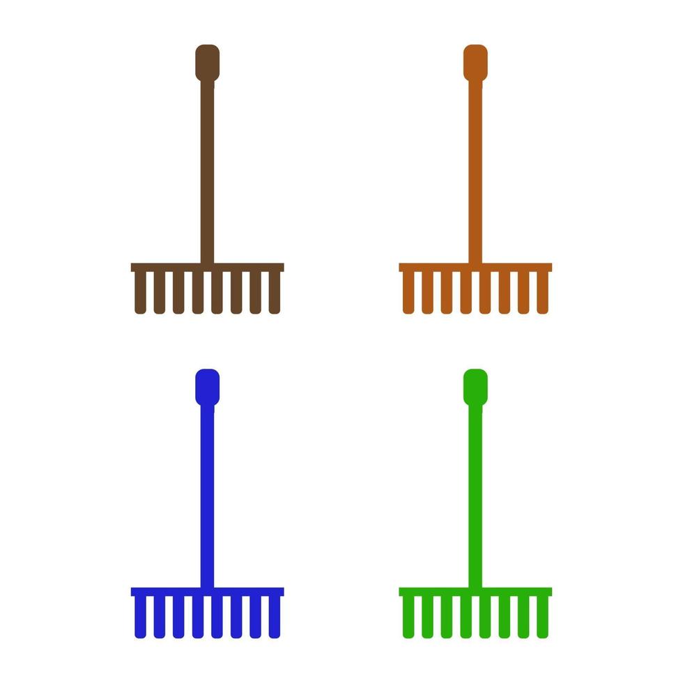 Rake illustrated on a white background vector