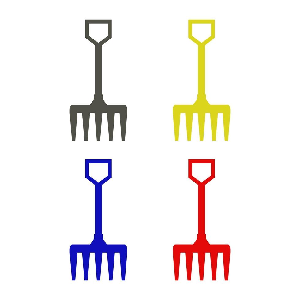 Rake illustrated on a white background vector