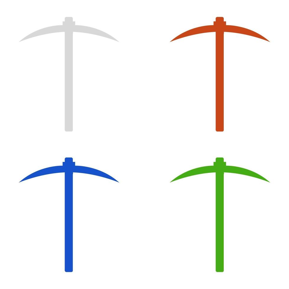 Pickaxe illustrated on a white background vector