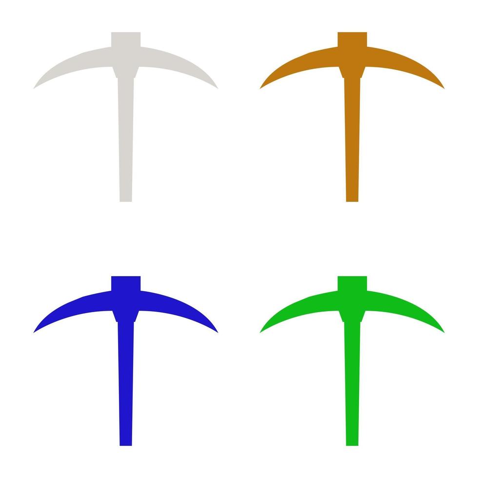 Pickaxe illustrated on a white background vector