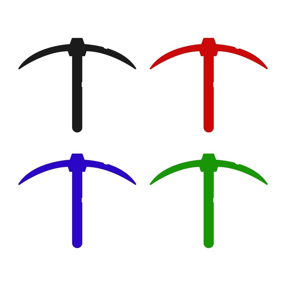 Pickaxe illustrated on a white background vector