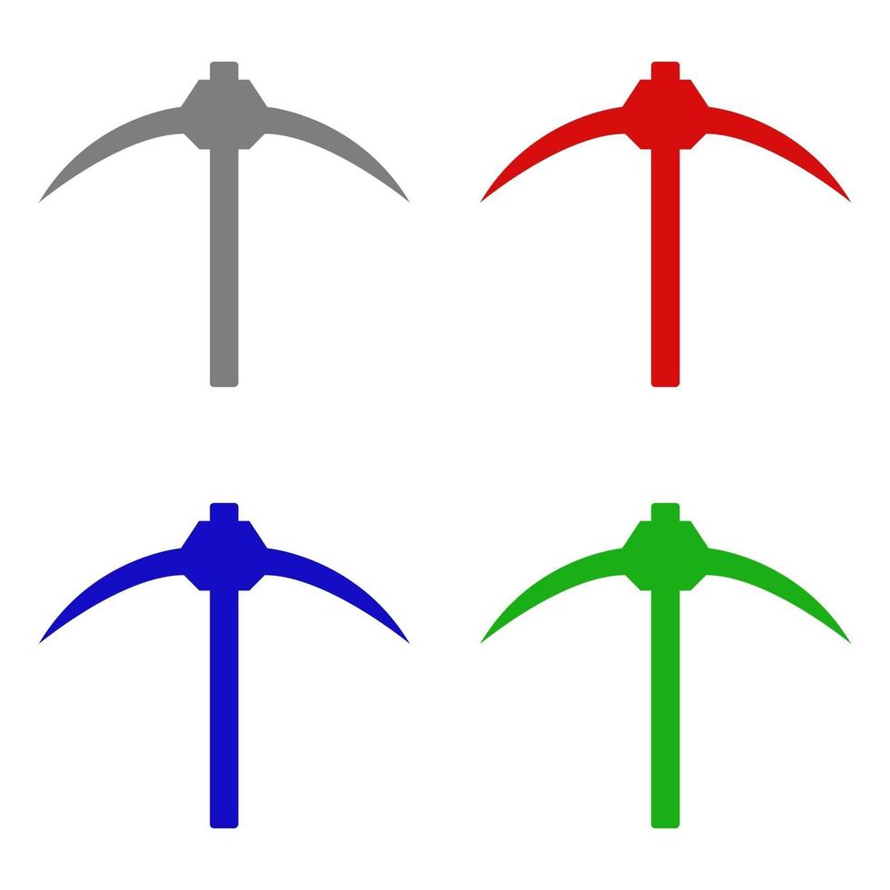 Pickaxe illustrated on a white background vector